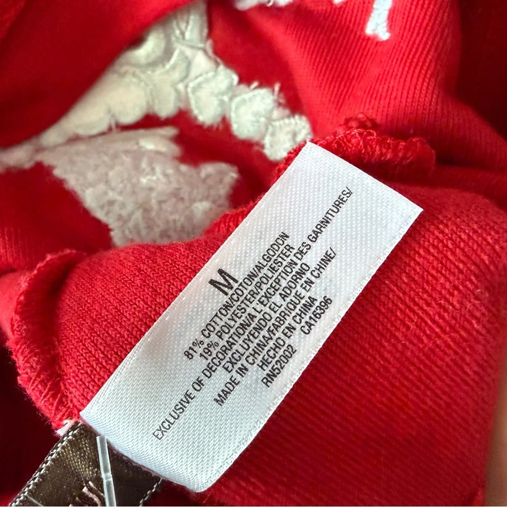 Y2K Juicy Couture red doggie couture terry hoodie New M